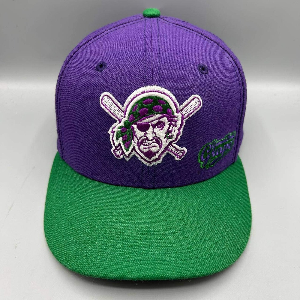 Pittsburgh Pirates MLB Hat Men 7 3/8 Purple Green 59Fifty New Era Fitted Cap